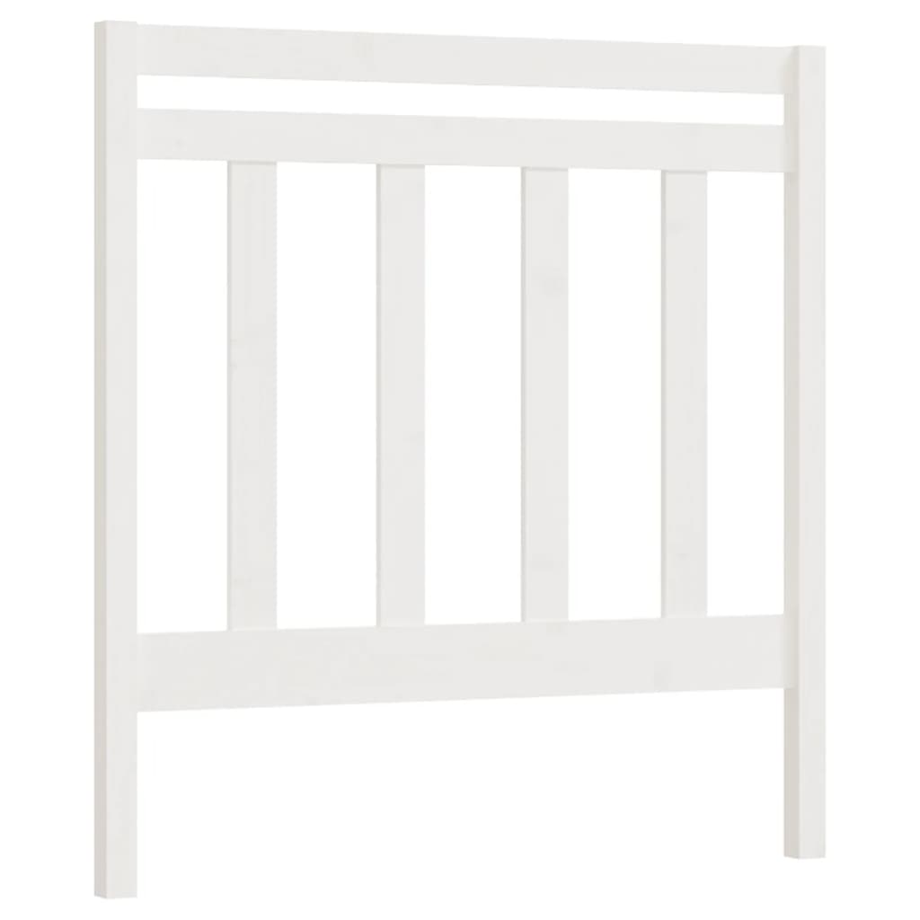 Bed Headboard White 106x4x100 cm Solid Wood Pine