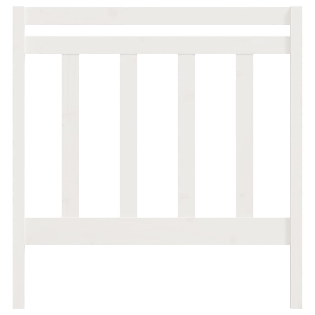 Bed Headboard White 106x4x100 cm Solid Wood Pine