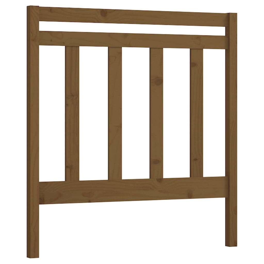 Bed Headboard Honey Brown 106x4x100 cm Solid Wood Pine