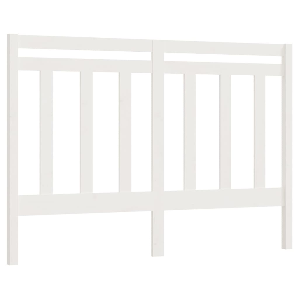 Bed Headboard White 166x4x100 cm Solid Wood Pine