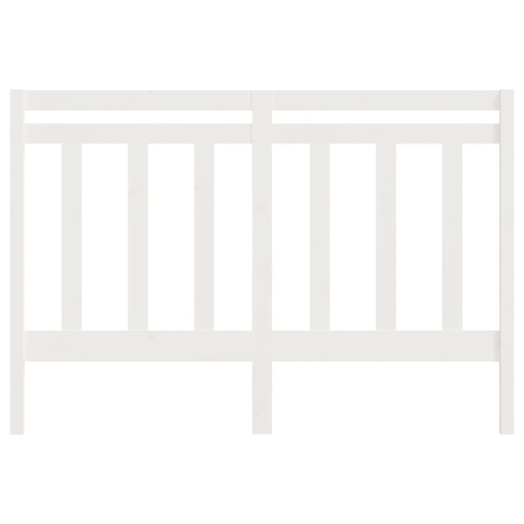 Bed Headboard White 166x4x100 cm Solid Wood Pine