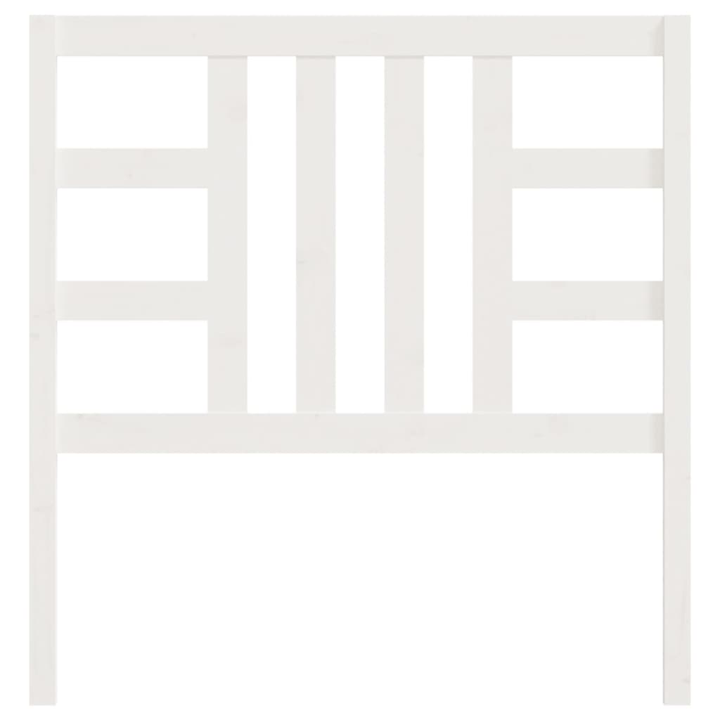 Bed Headboard White 81x4x100 cm Solid Wood Pine