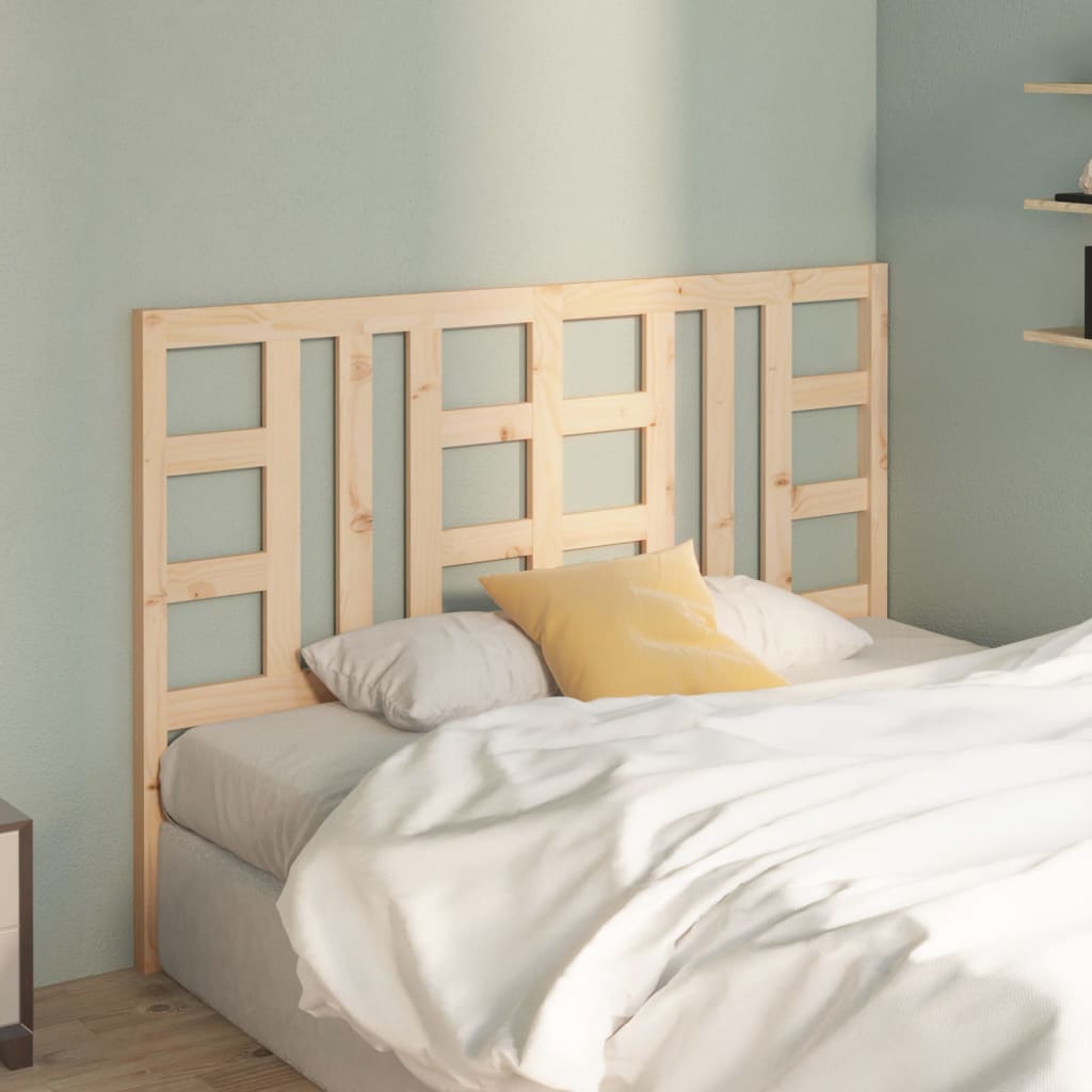 Bed Headboard 126x4x100 cm Solid Wood Pine