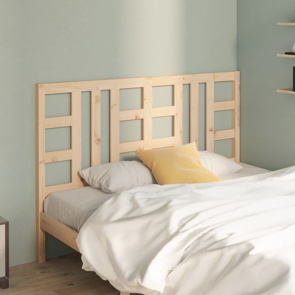 Bed Headboard 126x4x100 cm Solid Wood Pine