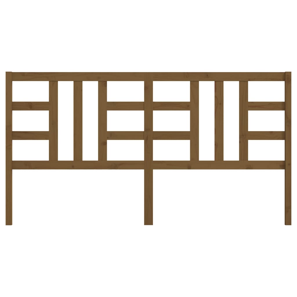 Bed Headboard Honey Brown 206x4x100 cm Solid Wood Pine