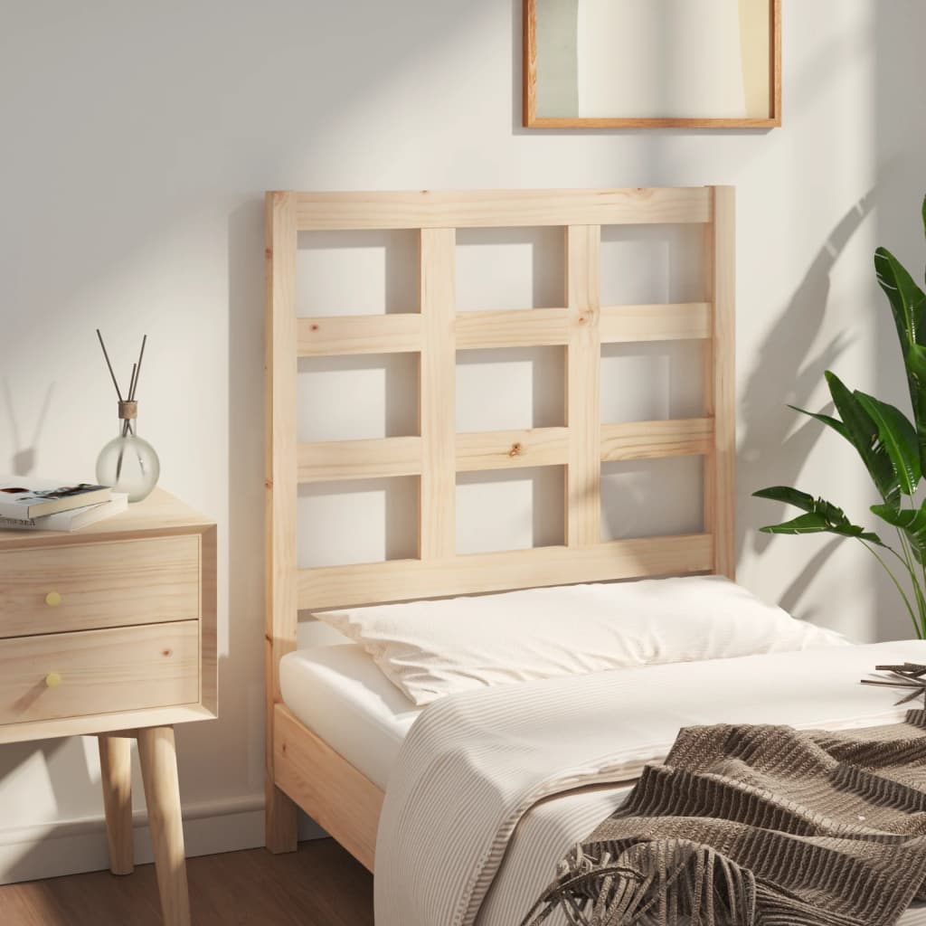 Bed Headboard 80.5x4x100 cm Solid Wood Pine