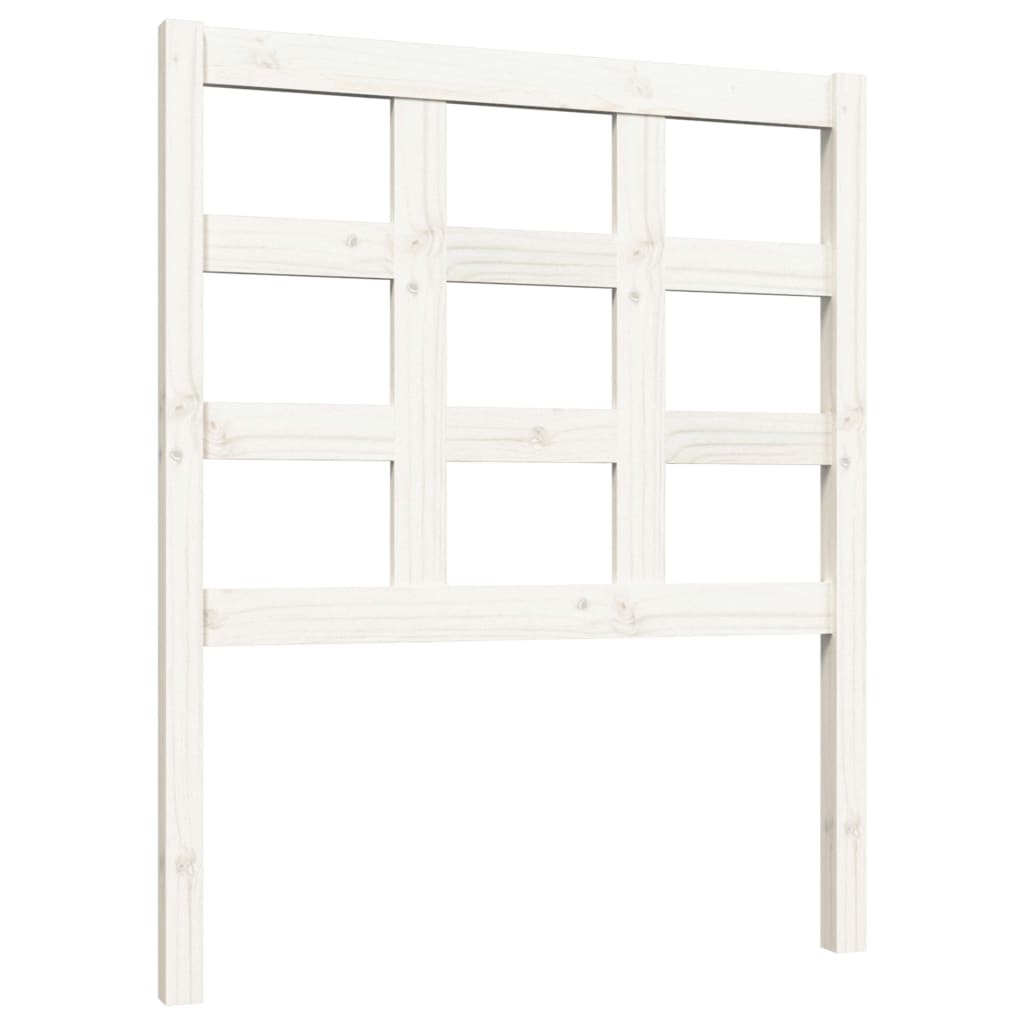Bed Headboard White 80.5x4x100 cm Solid Wood Pine