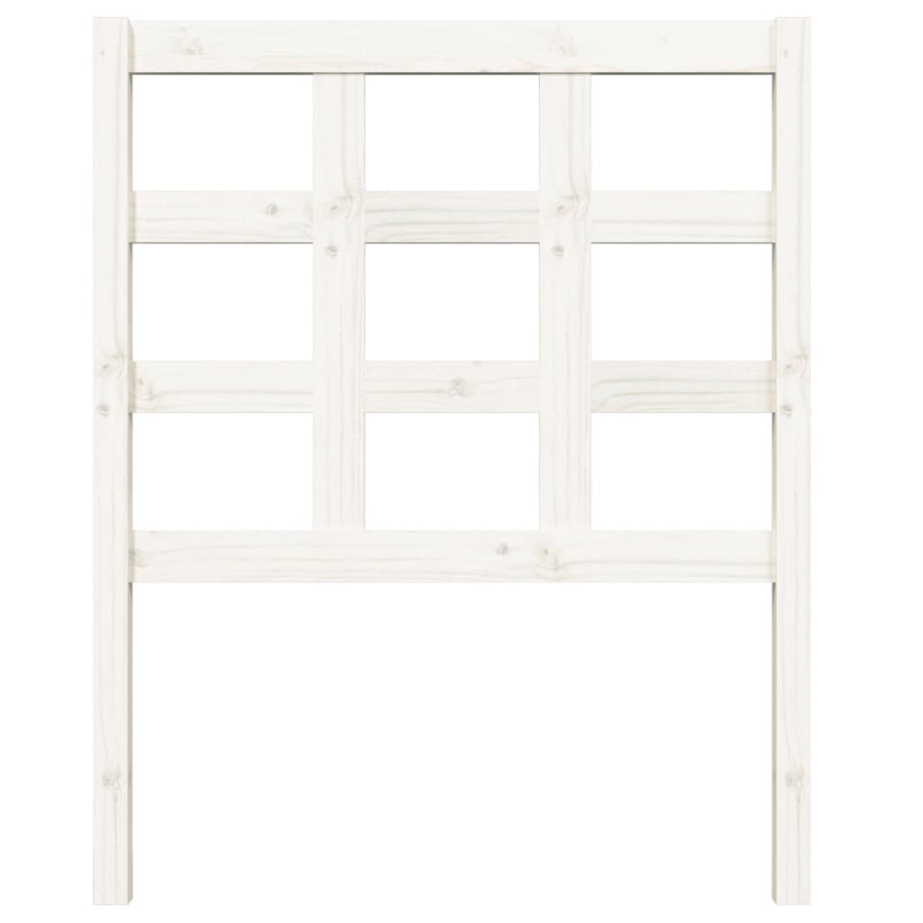 Bed Headboard White 80.5x4x100 cm Solid Wood Pine