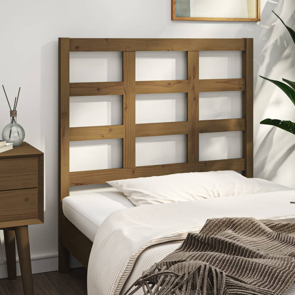Bed Headboard Honey Brown 105.5x4x100 cm Solid Wood Pine