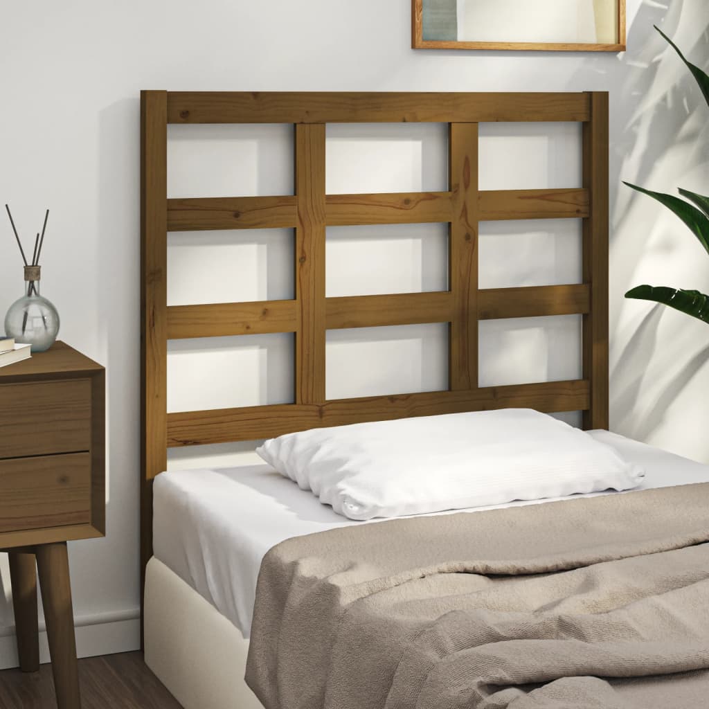 Bed Headboard Honey Brown 105.5x4x100 cm Solid Wood Pine
