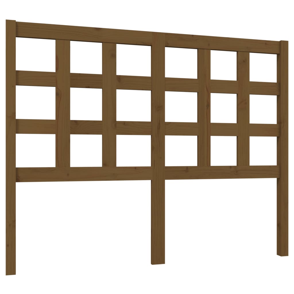 Bed Headboard Honey Brown 125.5x4x100 cm Solid Wood Pine