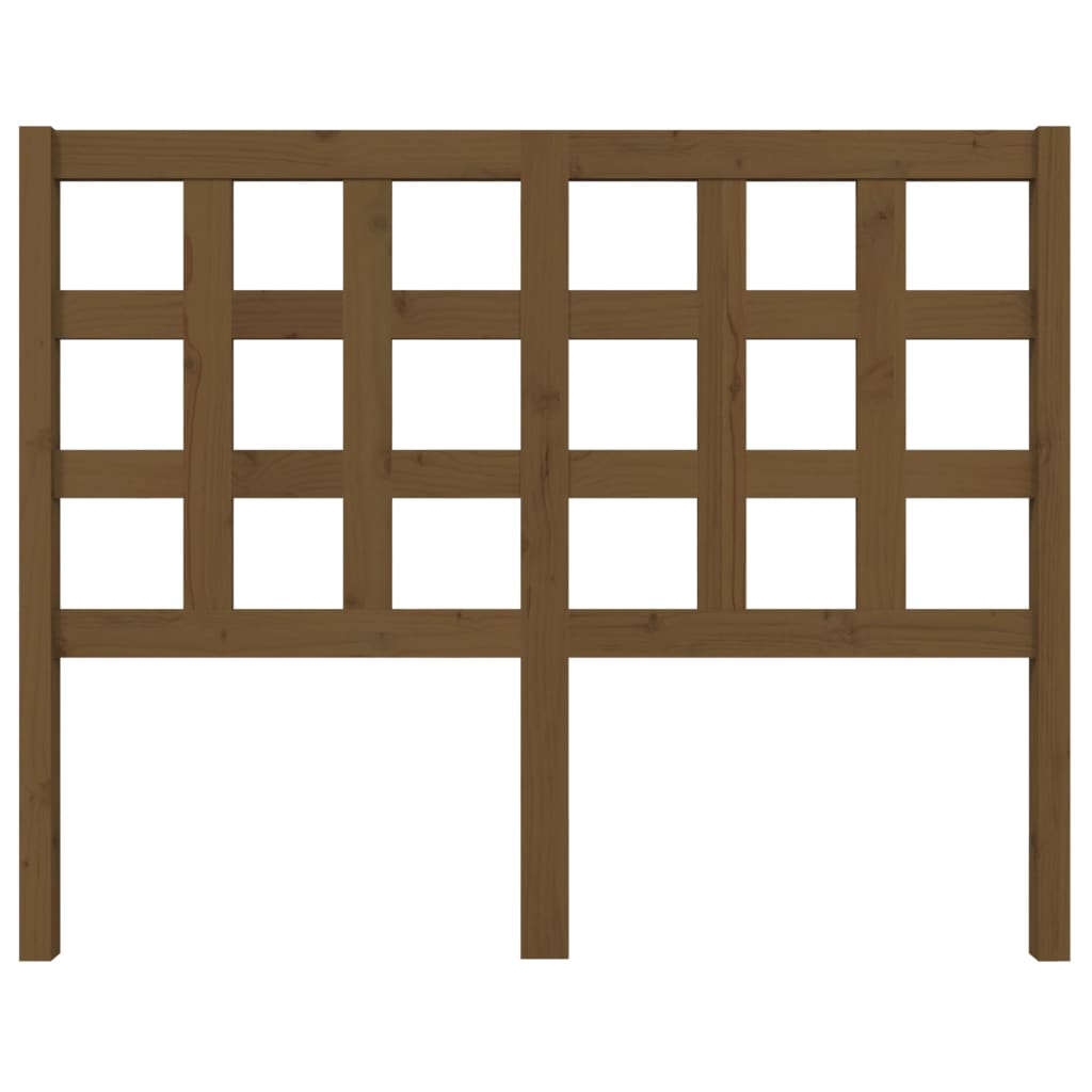 Bed Headboard Honey Brown 125.5x4x100 cm Solid Wood Pine