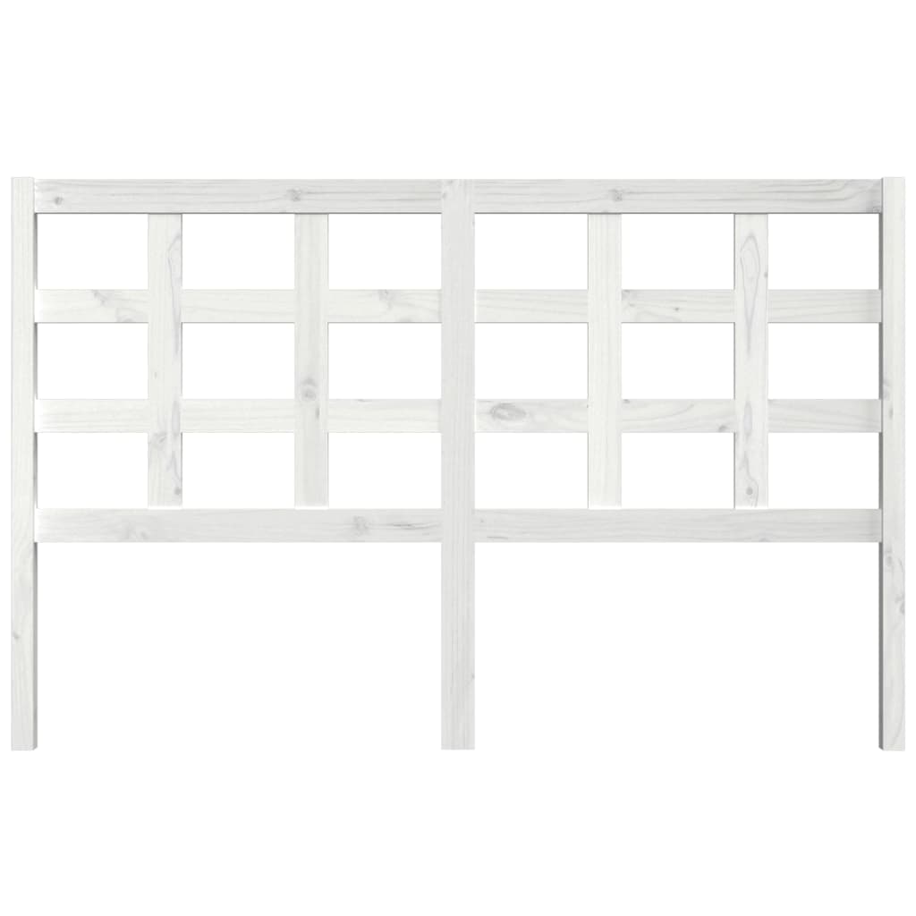 Bed Headboard White 156x4x100 cm Solid Wood Pine