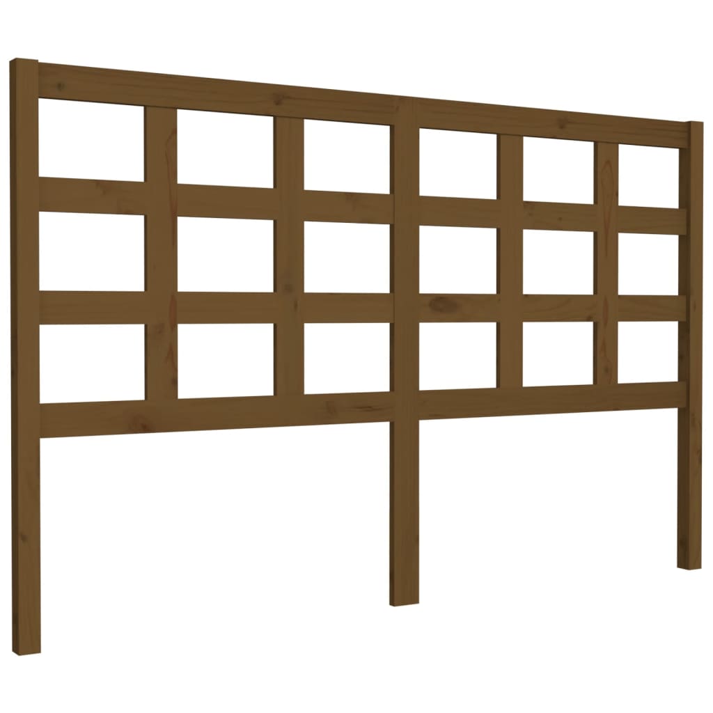 Bed Headboard Honey Brown 156x4x100 cm Solid Wood Pine