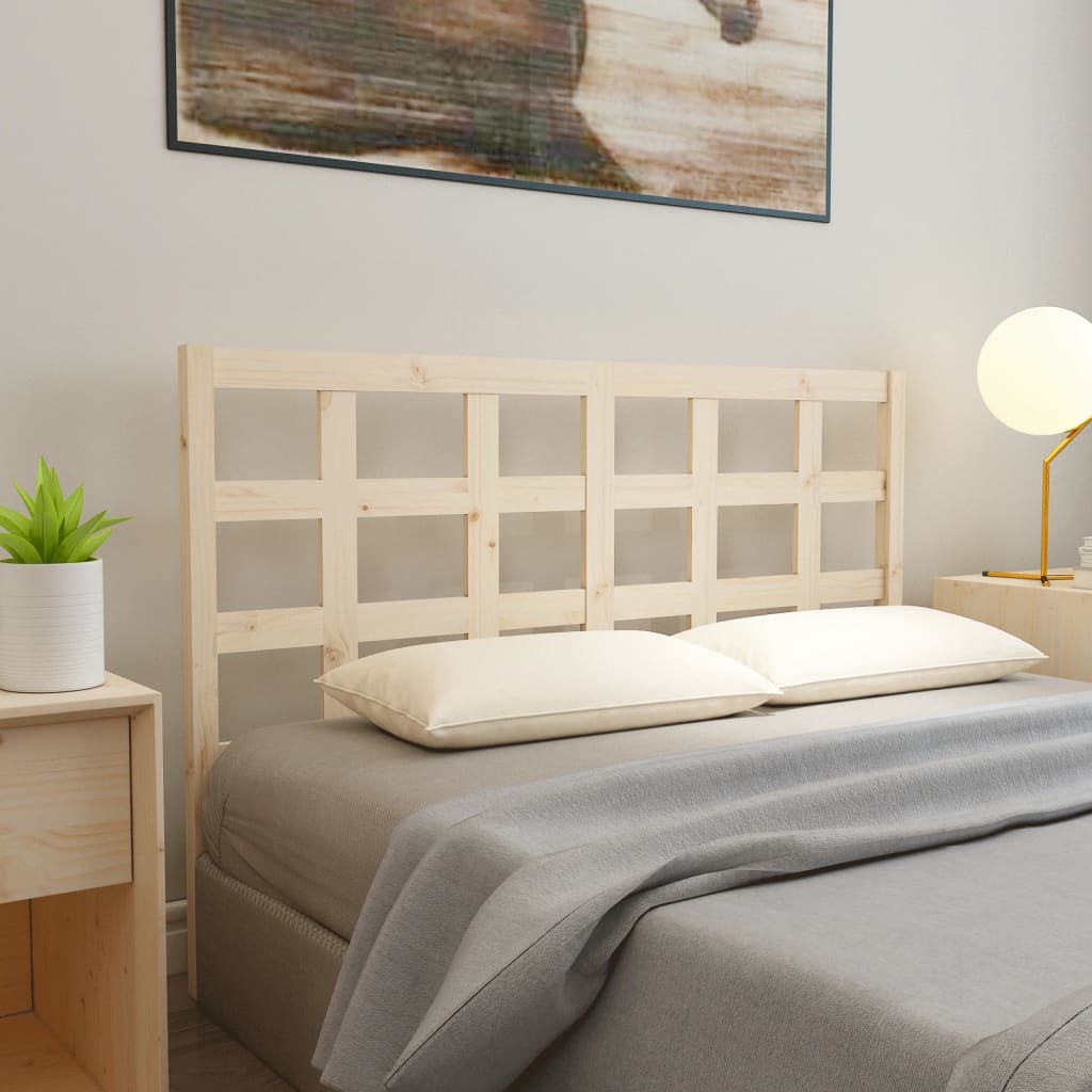Bed Headboard 165.5x4x100 cm Solid Wood Pine
