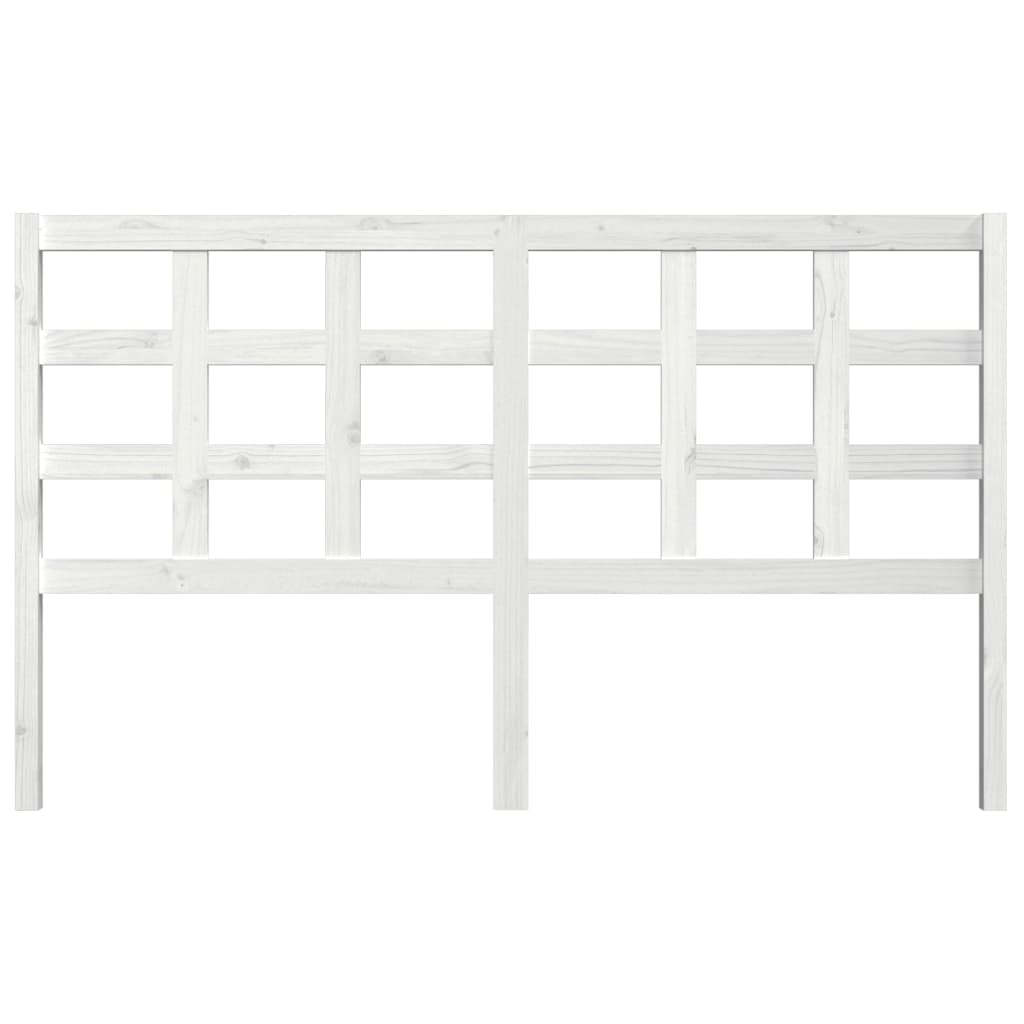 Bed Headboard White 165.5x4x100 cm Solid Wood Pine