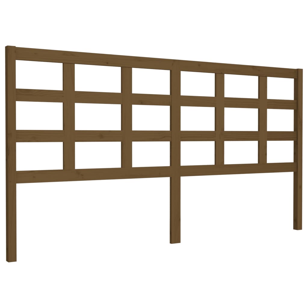 Bed Headboard Honey Brown 185.5x4x100 cm Solid Wood Pine