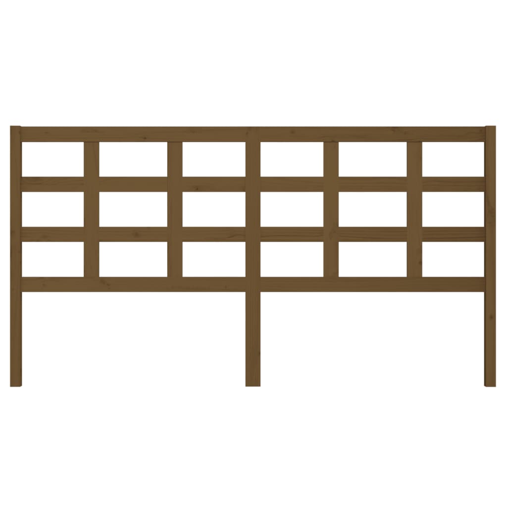 Bed Headboard Honey Brown 185.5x4x100 cm Solid Wood Pine