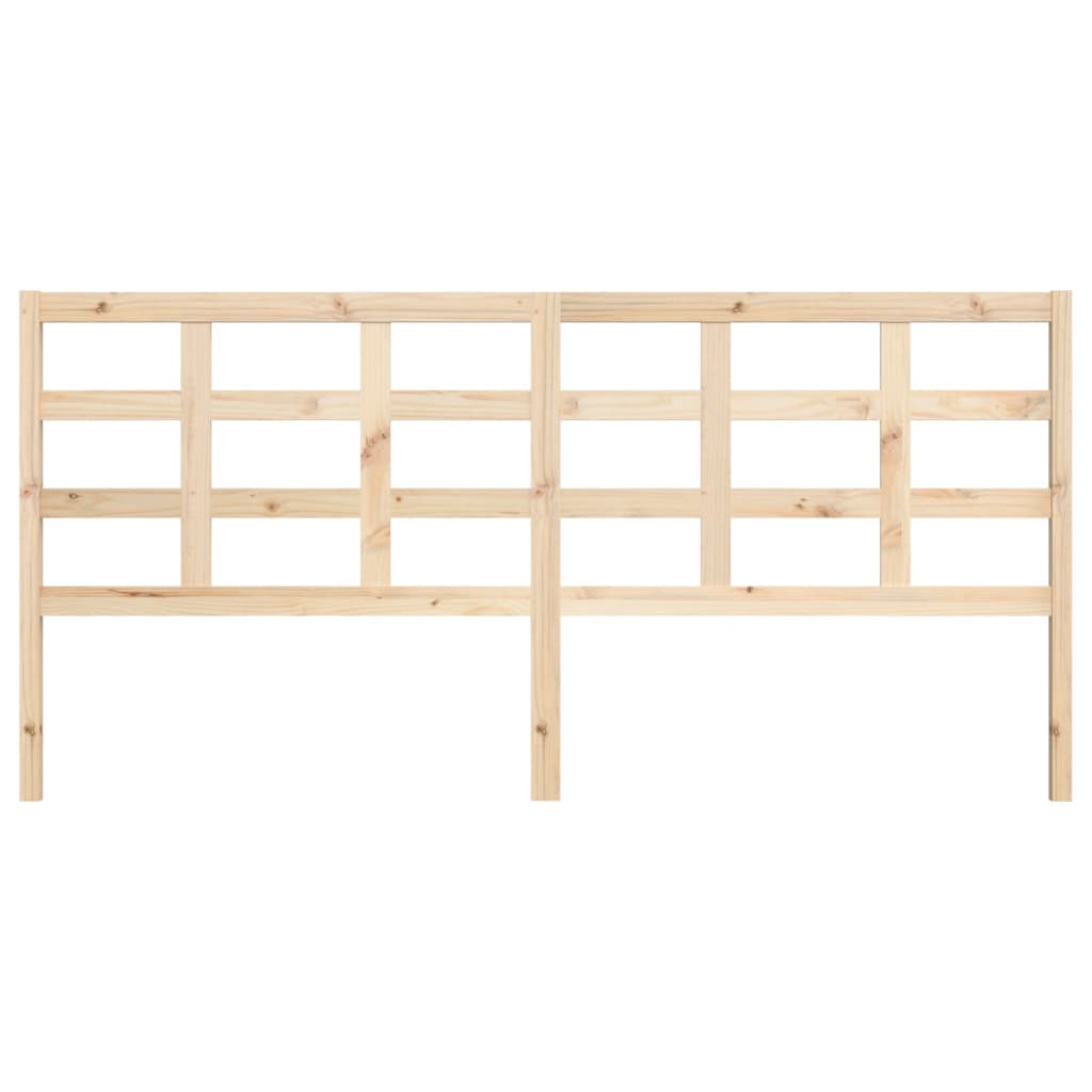 Bed Headboard 205.5x4x100 cm Solid Wood Pine