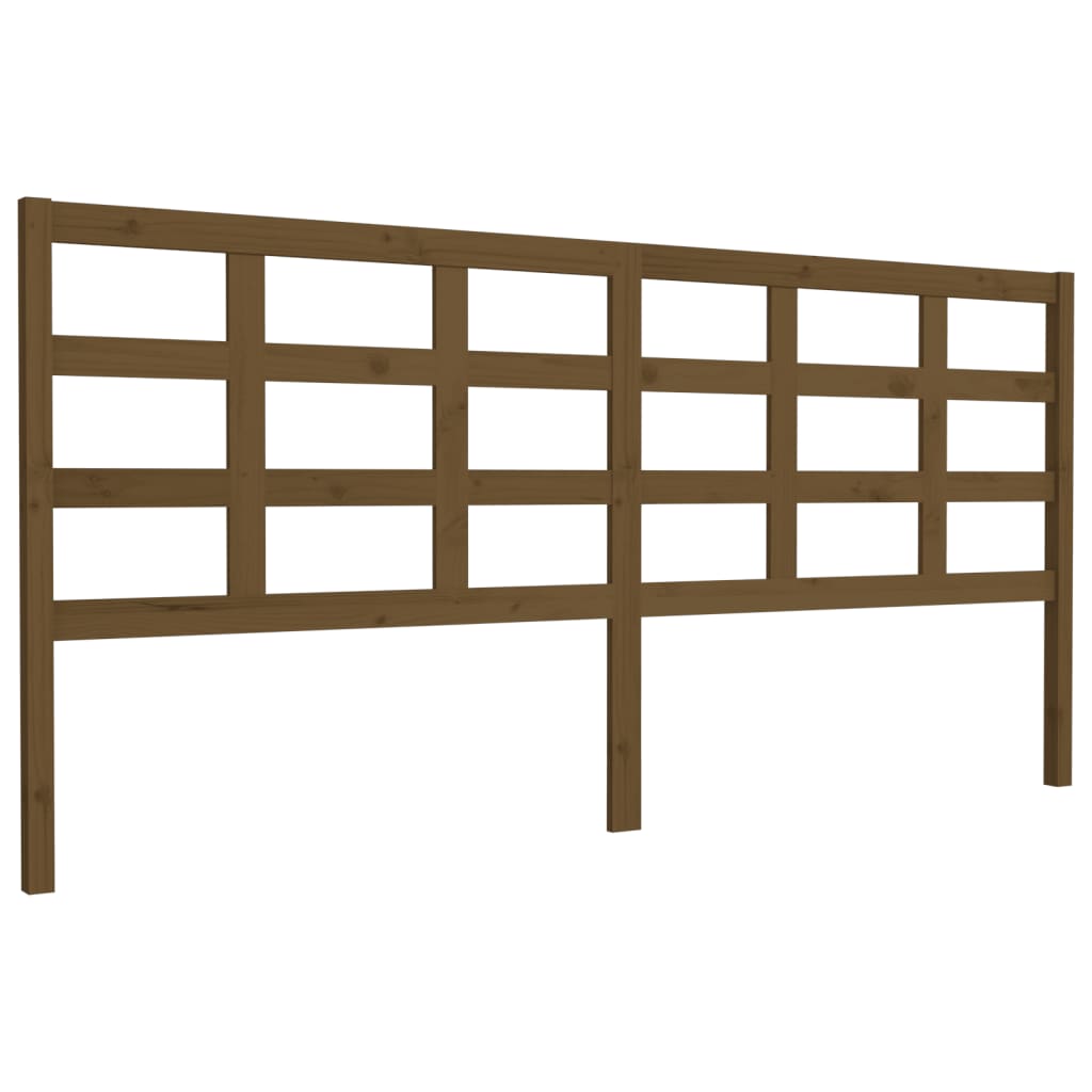 Bed Headboard Honey Brown 205.5x4x100 cm Solid Wood Pine