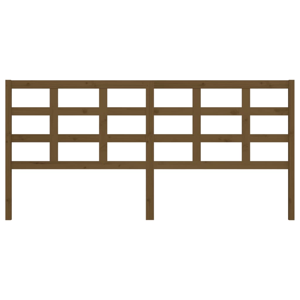 Bed Headboard Honey Brown 205.5x4x100 cm Solid Wood Pine