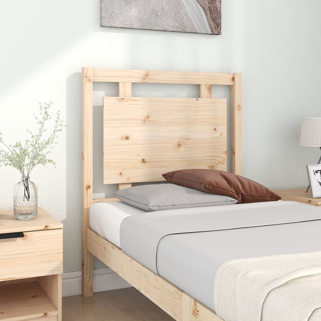 Bed Headboard 80.5x4x100 cm Solid Pine Wood