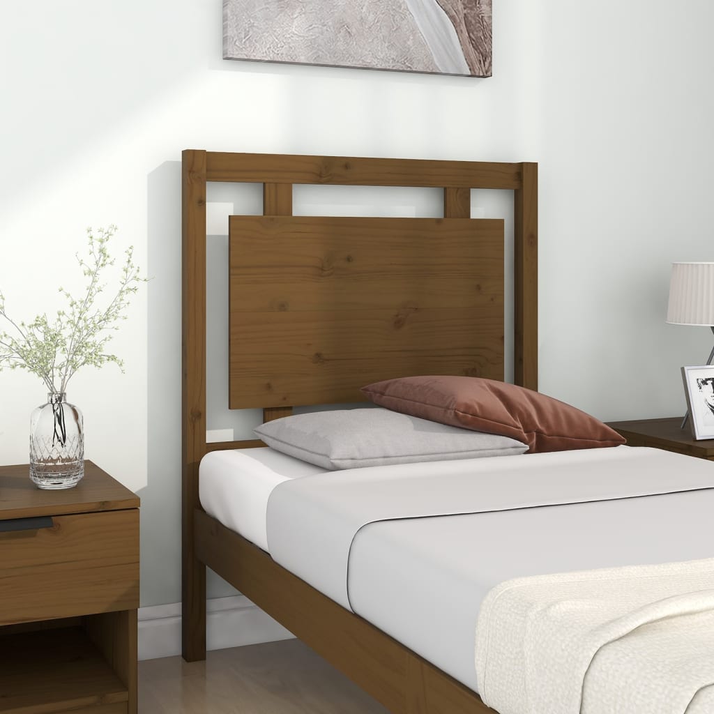 Bed Headboard Honey Brown 80.5x4x100 cm Solid Pine Wood