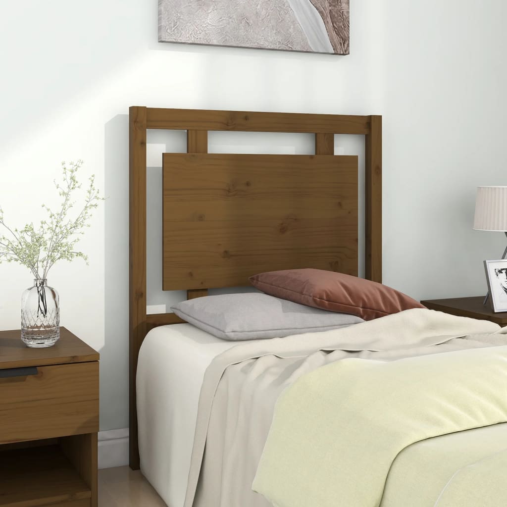 Bed Headboard Honey Brown 80.5x4x100 cm Solid Pine Wood