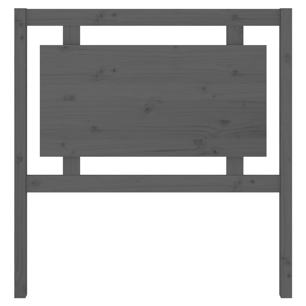Bed Headboard Grey 95.5x4x100 cm Solid Pine Wood