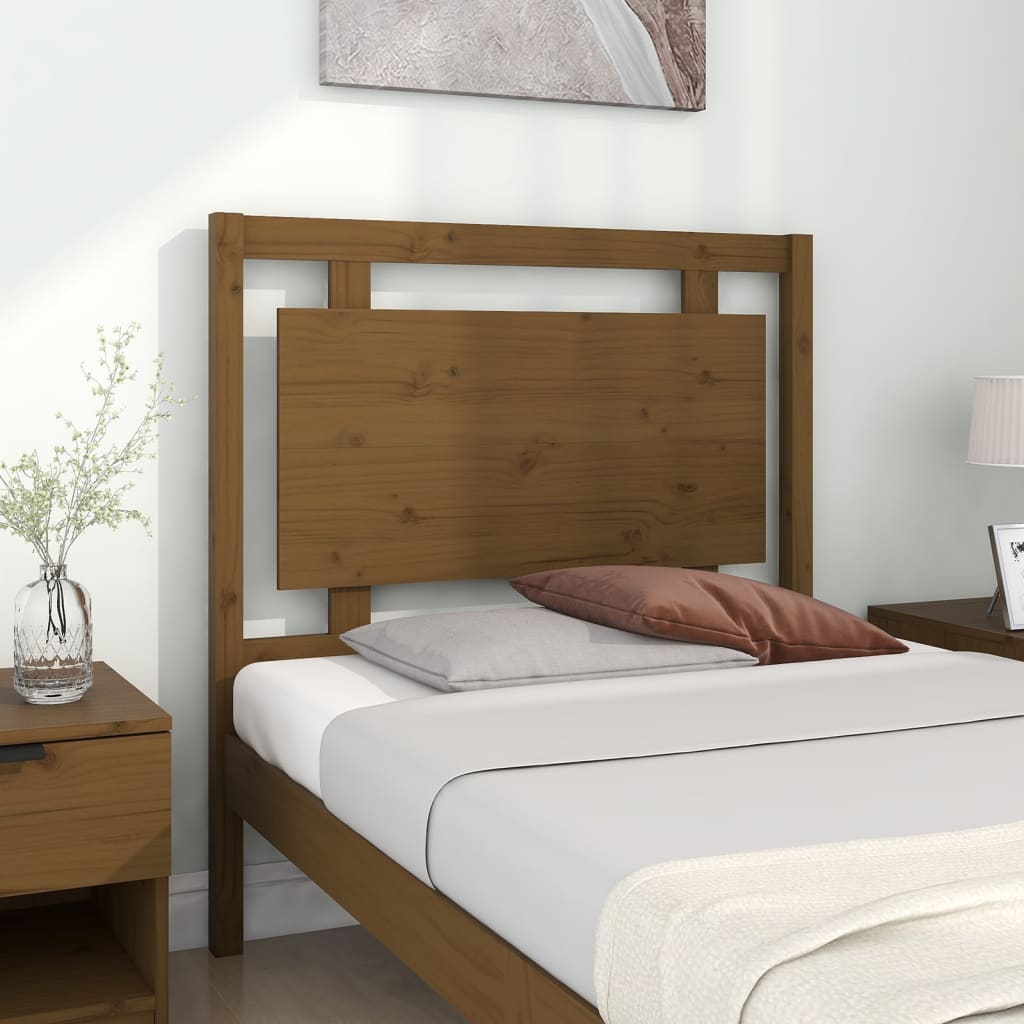 Bed Headboard Honey Brown 95.5x4x100 cm Solid Pine Wood