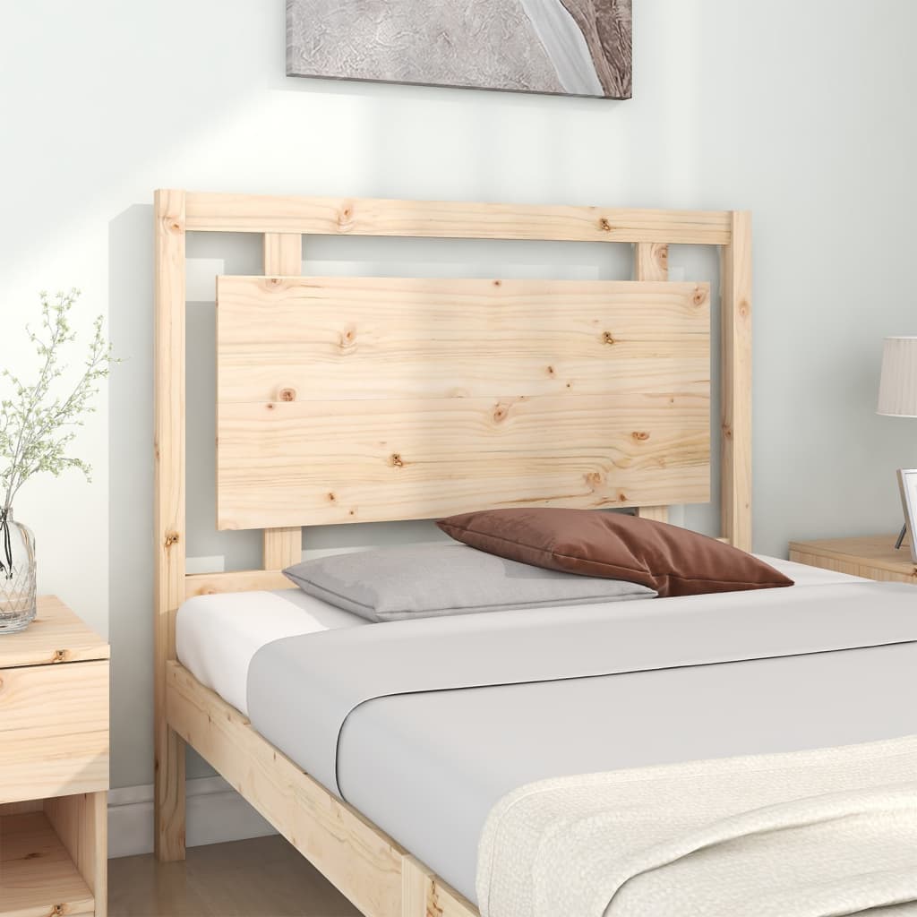 Bed Headboard 105.5x4x100 cm Solid Pine Wood