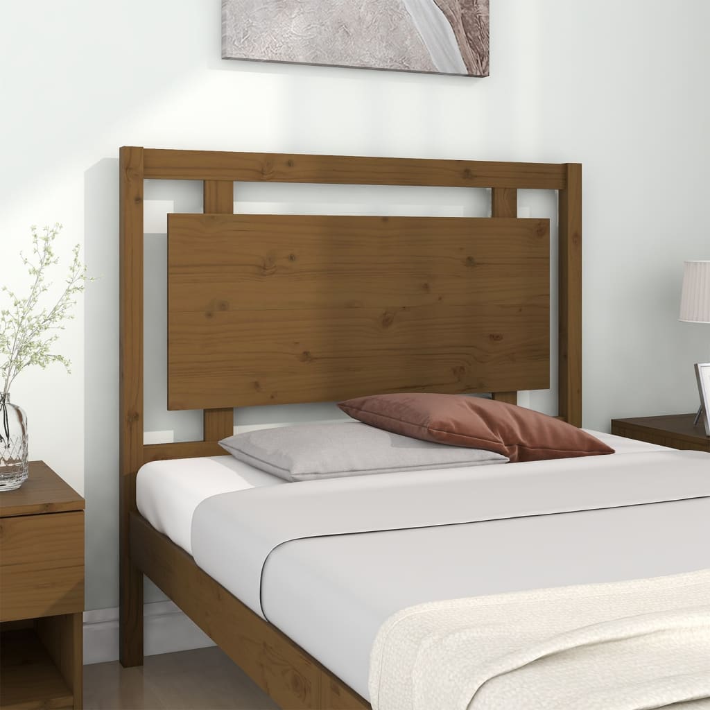 Bed Headboard Honey Brown 105.5x4x100 cm Solid Pine Wood