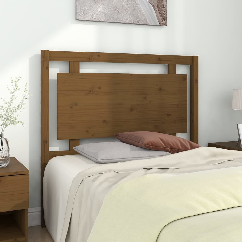 Bed Headboard Honey Brown 105.5x4x100 cm Solid Pine Wood