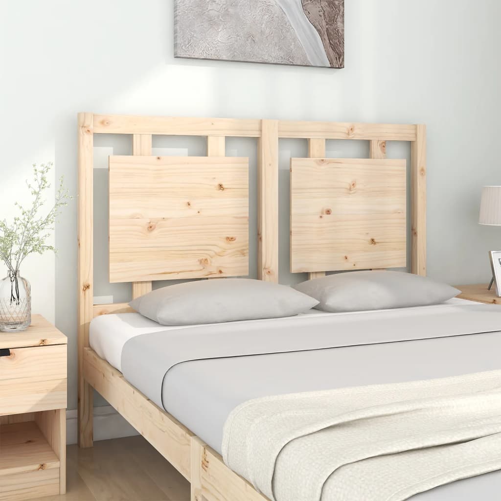 Bed Headboard 125.5x4x100 cm Solid Pine Wood