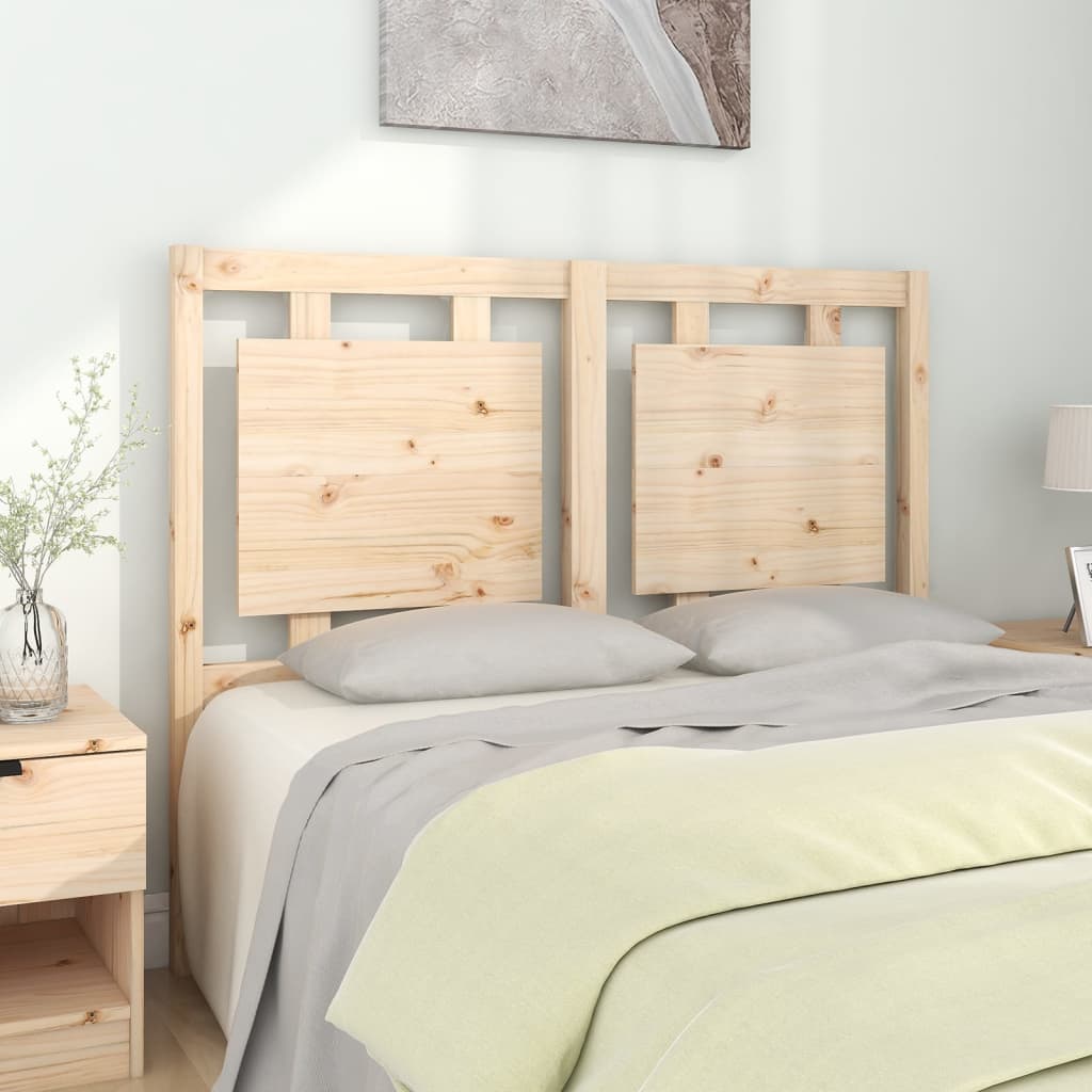 Bed Headboard 125.5x4x100 cm Solid Pine Wood
