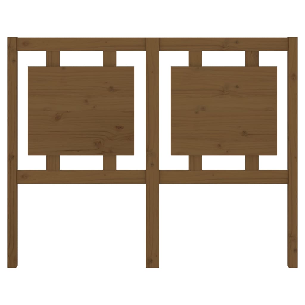 Bed Headboard Honey Brown 125.5x4x100 cm Solid Pine Wood
