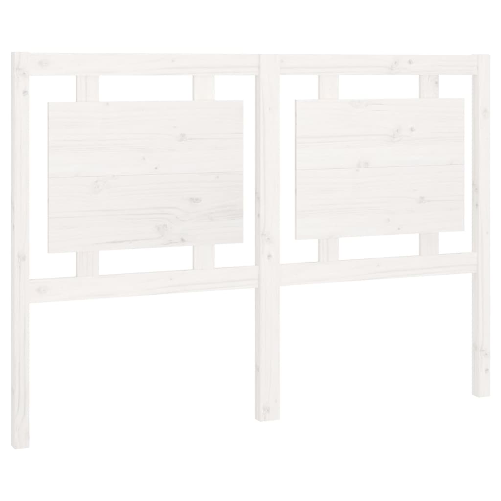 Bed Headboard White 140.5x4x100 cm Solid Pine Wood