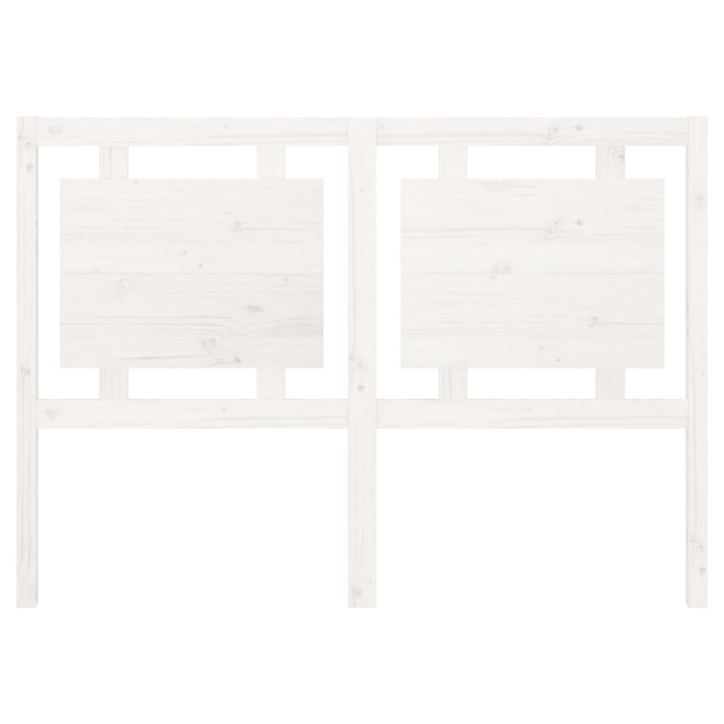 Bed Headboard White 140.5x4x100 cm Solid Pine Wood