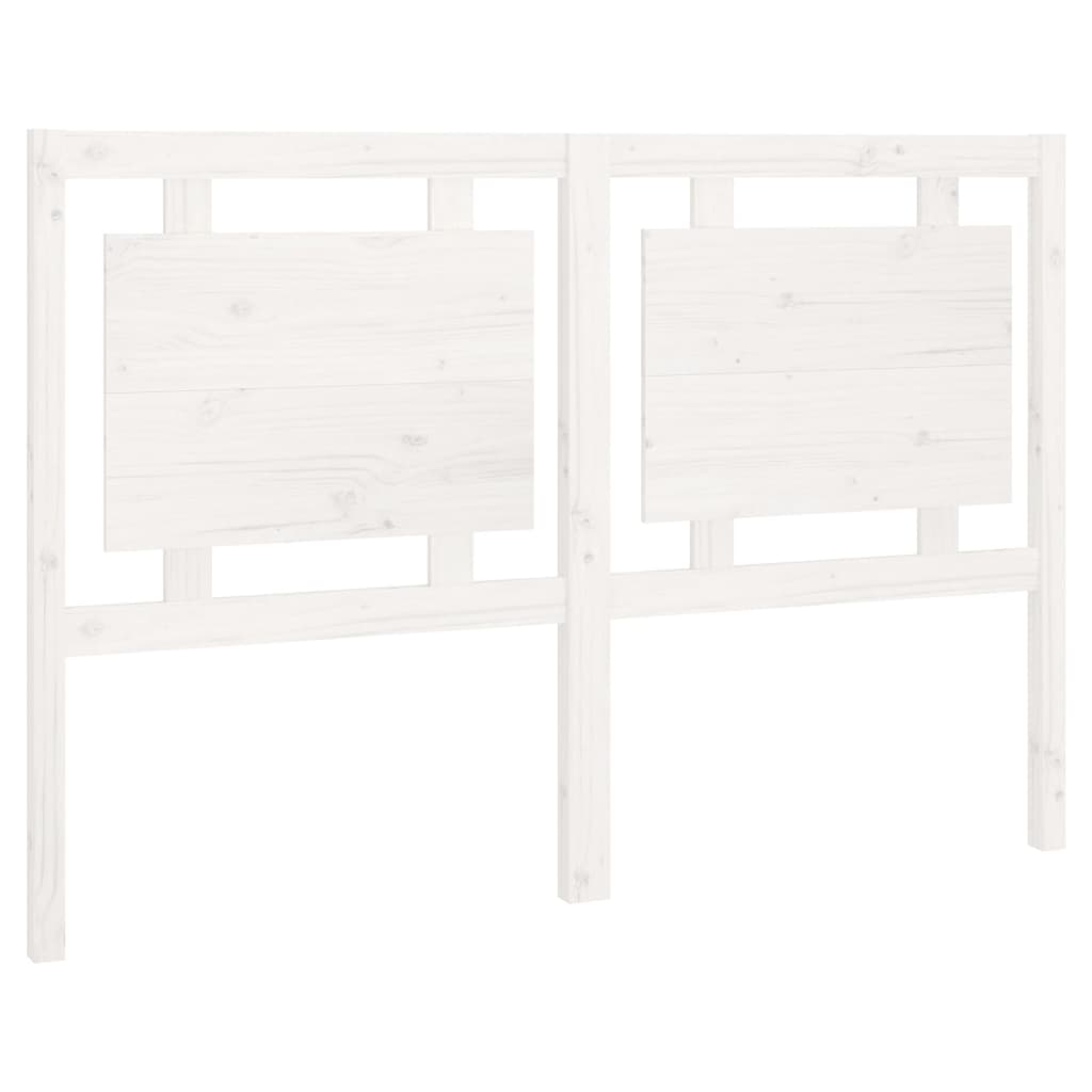 Bed Headboard White 145.5x4x100 cm Solid Pine Wood