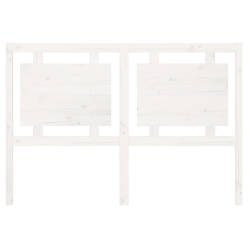 Bed Headboard White 145.5x4x100 cm Solid Pine Wood