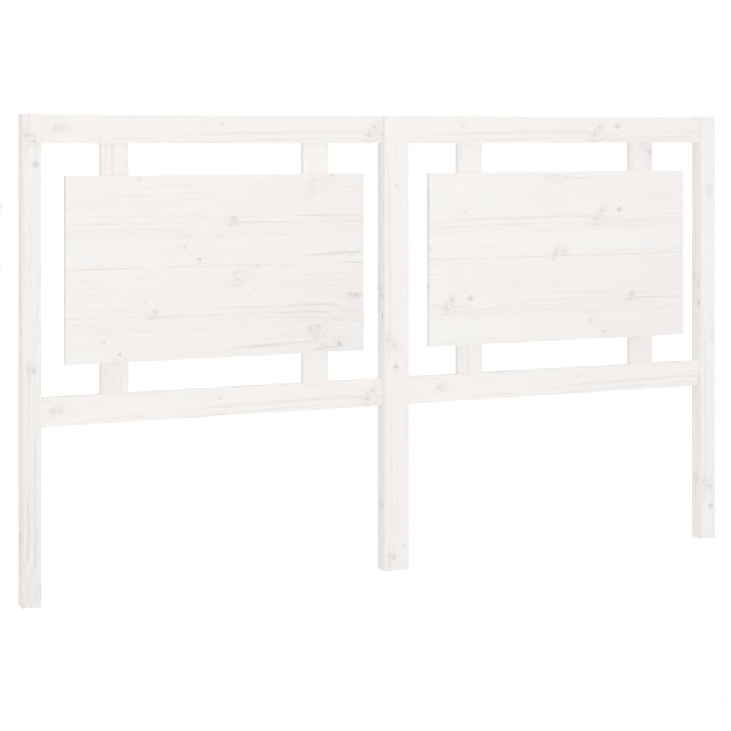 Bed Headboard White 165.5x4x100 cm Solid Pine Wood