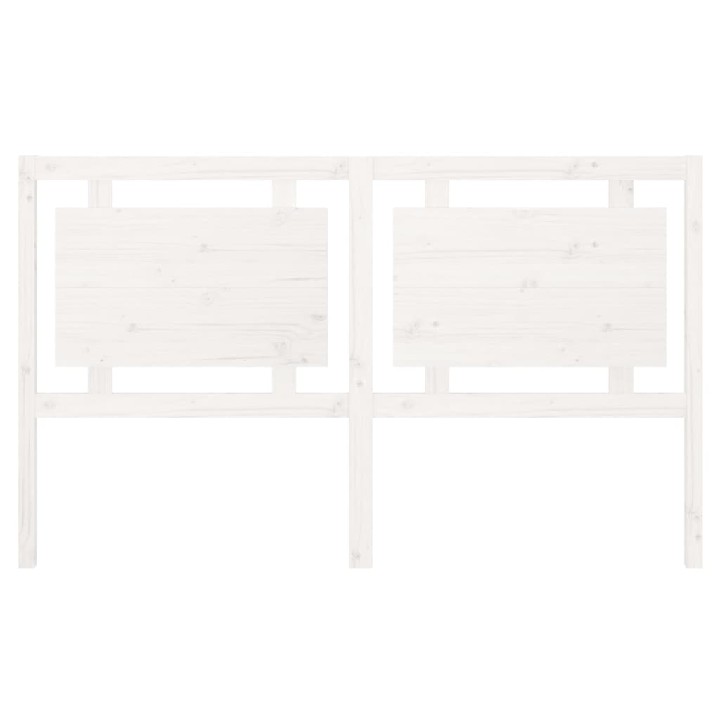 Bed Headboard White 165.5x4x100 cm Solid Pine Wood