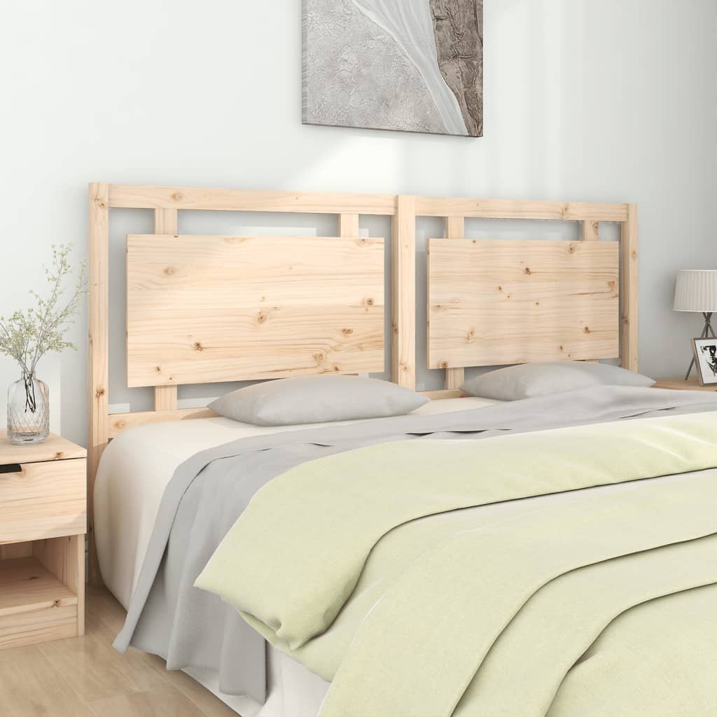 Bed Headboard 185.5x4x100 cm Solid Pine Wood