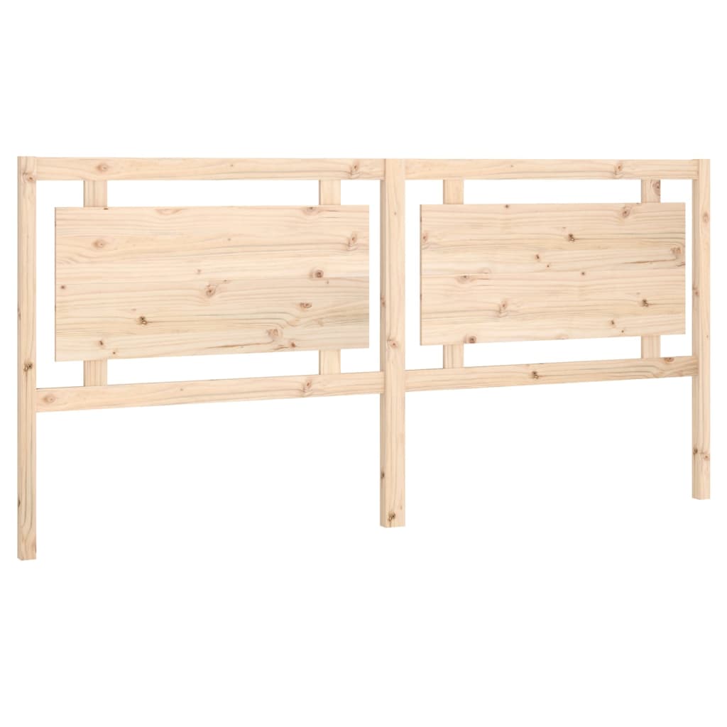 Bed Headboard 205.5x4x100 cm Solid Pine Wood