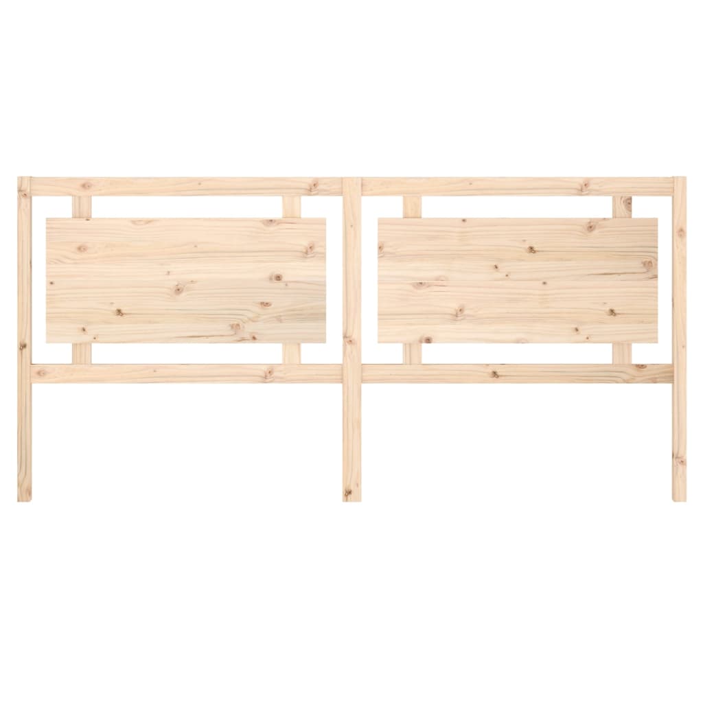 Bed Headboard 205.5x4x100 cm Solid Pine Wood