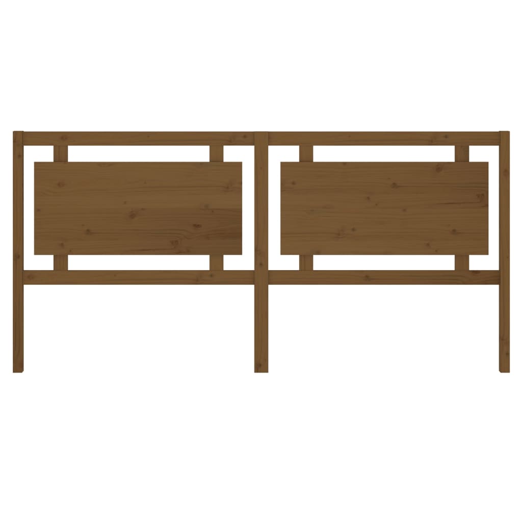 Bed Headboard Honey Brown 205.5x4x100 cm Solid Pine Wood