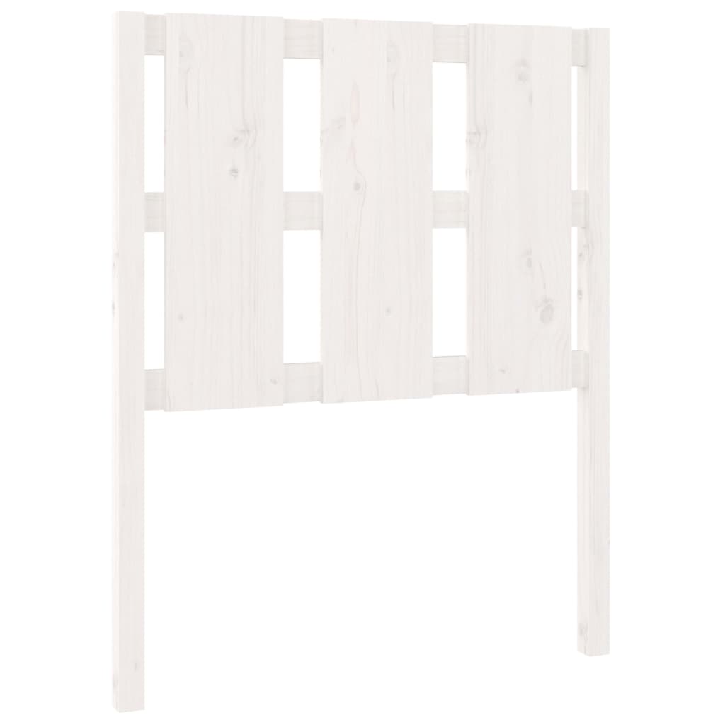 Bed Headboard White 80.5x4x100 cm Solid Wood Pine