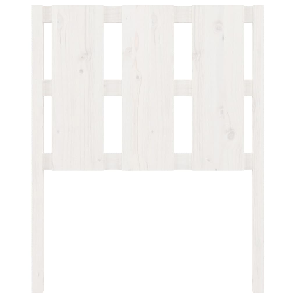 Bed Headboard White 80.5x4x100 cm Solid Wood Pine