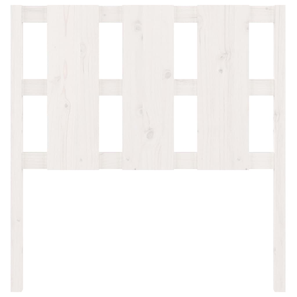 Bed Headboard White 105.5x4x100 cm Solid Wood Pine