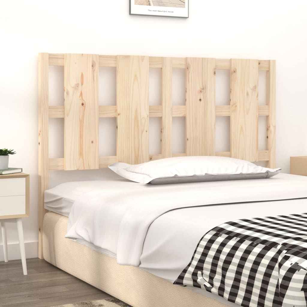 Bed Headboard 125.5x4x100 cm Solid Wood Pine